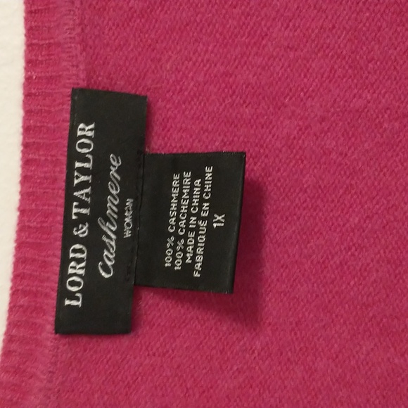 Vibrant Lord & Taylor Cashmere Sweater Size 1X - Picture 2 of 3
